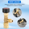 R410 Refrigerant Charging Valve, Safety Flow Control Ball Valve, Brass