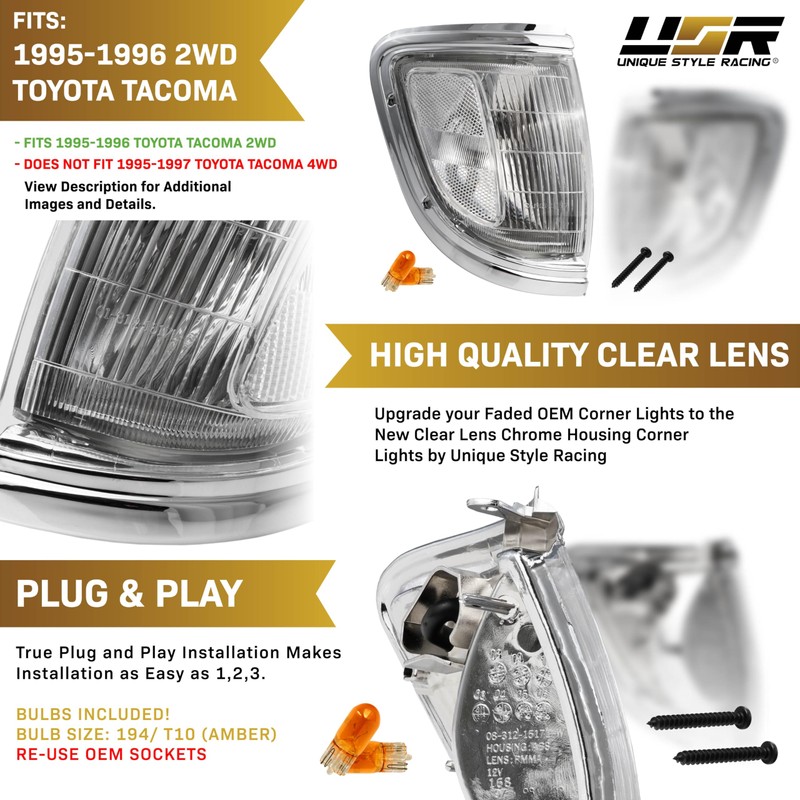 USR 95-96 Tacoma 2WD Corner Light – Front Corner Parking
