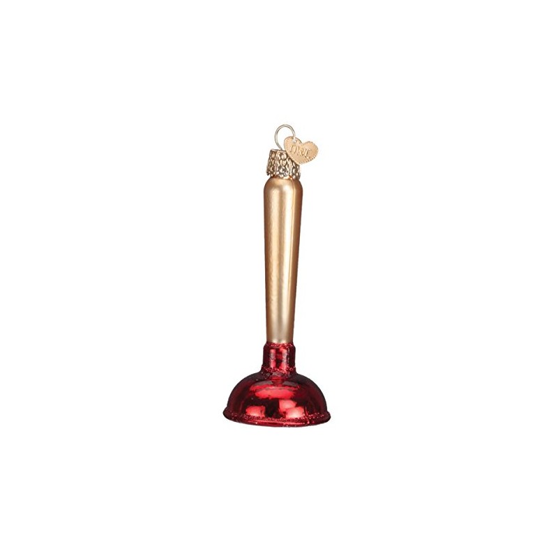 Old World Christmas Ornaments: Toilet Plunger Glass Blown Ornaments for