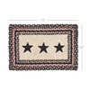 VHC Brands Primitive Colonial Star Table Placemat, Tan Black Red,