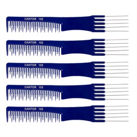Cantor Peine de Dientes Anchos Lift Teasing (Paquete de 6), Resistente A Químicos Y Al Calor, Antiestático, para Todo Tipo de Cabello, Duradero Y Lige