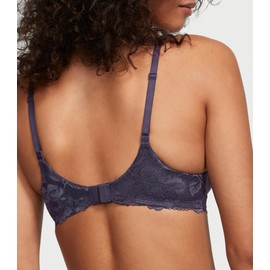 Perfect Shape Push-Up Lace-Trim Bra Slate Blue