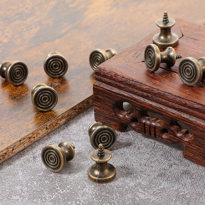 Trinkrittey 10Pcs Mini Drawer Knobs, Cabinet Knobs Self-Tapping Screws Pulls