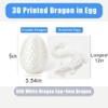 3D Printed Articulated Dragon Egg With Dragon Inside (Silk White)
