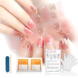 nanosase BNS bundle, 3D Nail Stickers + SPA Moisturizing Hand Mask (Mask+K03 Shiny Mesmerize 1pk)