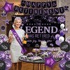 Roetyce Retirement Party Decorations Women, Black and Purple Happy Retirement