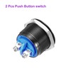 DMiotech 7/8 Inch Aluminium Alloy Momentary Push Button Switch Flat