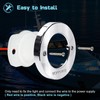 UCINNOVATE 4Pcs 3.15”Round LED Marine Light with sliver housing, Navigation