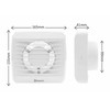 Xpelair VX100T Square Extractor Fan with Timer for Bathroom WC
