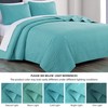 Chezmoi Collection Austin 3-Piece Oversized Bedspread Coverlet Set (Queen, Turquoise)