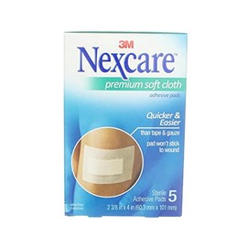 Nexcare(TM) Premium Soft Cloth Adhesive Pad, H3564, 2 3/8 in x 4 in, 5 ct.