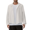 VVCsunshine Men's Hooded Sunscreen Shirt, Loose Style, UPF 50+ UV