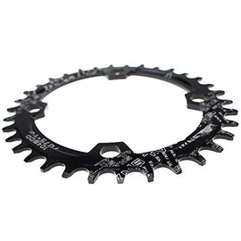 CYSKY 34T Oval Narrow Wide Chainring 104BCD Bike Speed Chainring for Most Bicycles Road Bike Mountain Bike BMX MTB (34T)