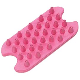 Master Grooming Tools 4-1/4-Inch Rubber Pet Rectangle Grooming Brush, Pink