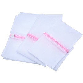 Laundry Bags, Mudder Zippered Mesh Washing Bags - Protect Your Fine Delicate Clothes in the Washer, Set of 3 (Small Mesh, Pink)