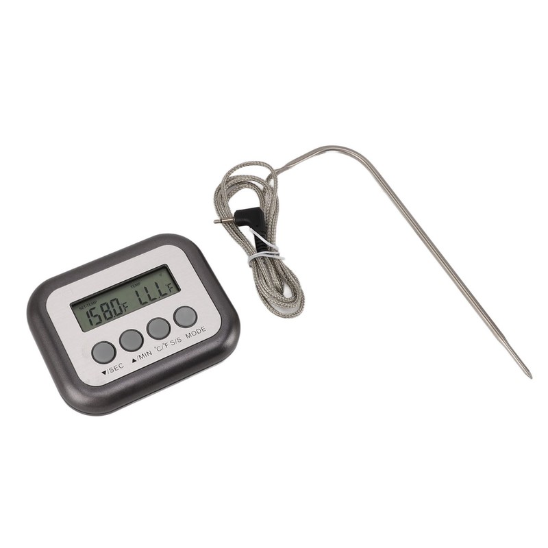 Kichen Timer Thermometer Stainless Steel Probe Digital Cooking Meat Thermometer