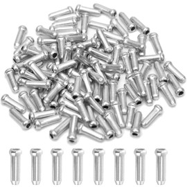 Tsathoggua 100 PCS Bike Brake Cable Ends - Durable Aluminum Alloy End Caps for Bicycles, MTB & Road Bikes