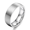 Diamday 925 Sterling Silver Ring for Men and Women, Brushed