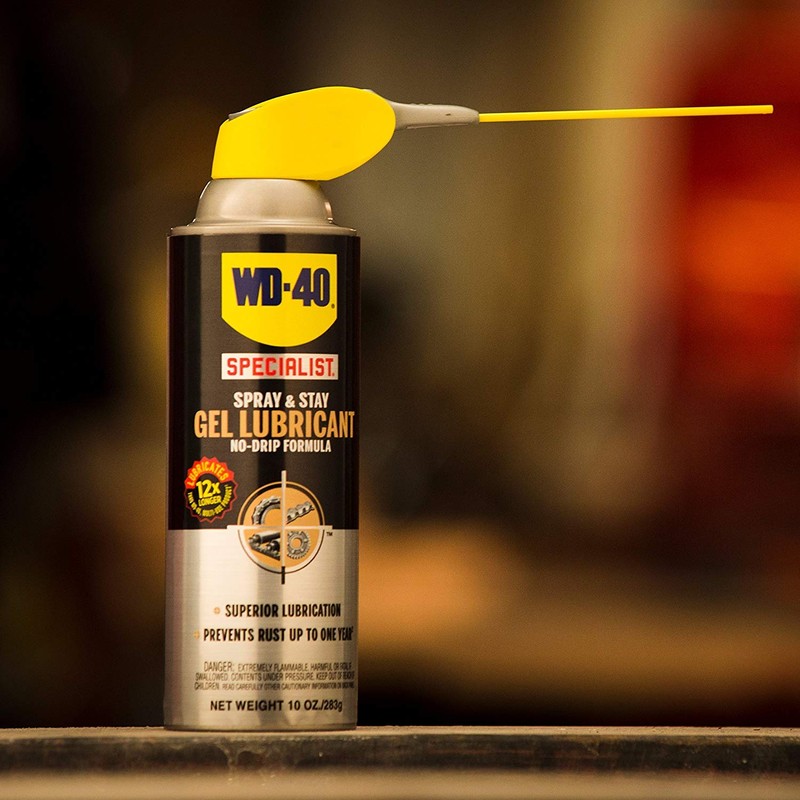 WD-40 Specialist Spray and Stay Gel Lubricant Aerosol Spray, 10