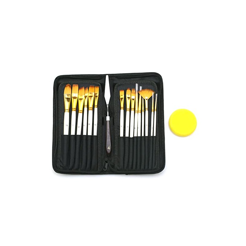 Pinceles para Pintura Acrílica, Juego de Pinceles Excelentes para Dibujar