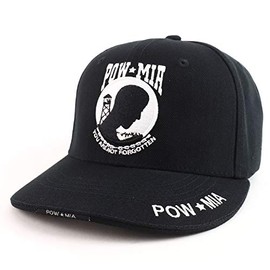 Rapid Dominance Deluxe Military POW MIA Embroidered 6 Panel Constructed Cap - BLACK