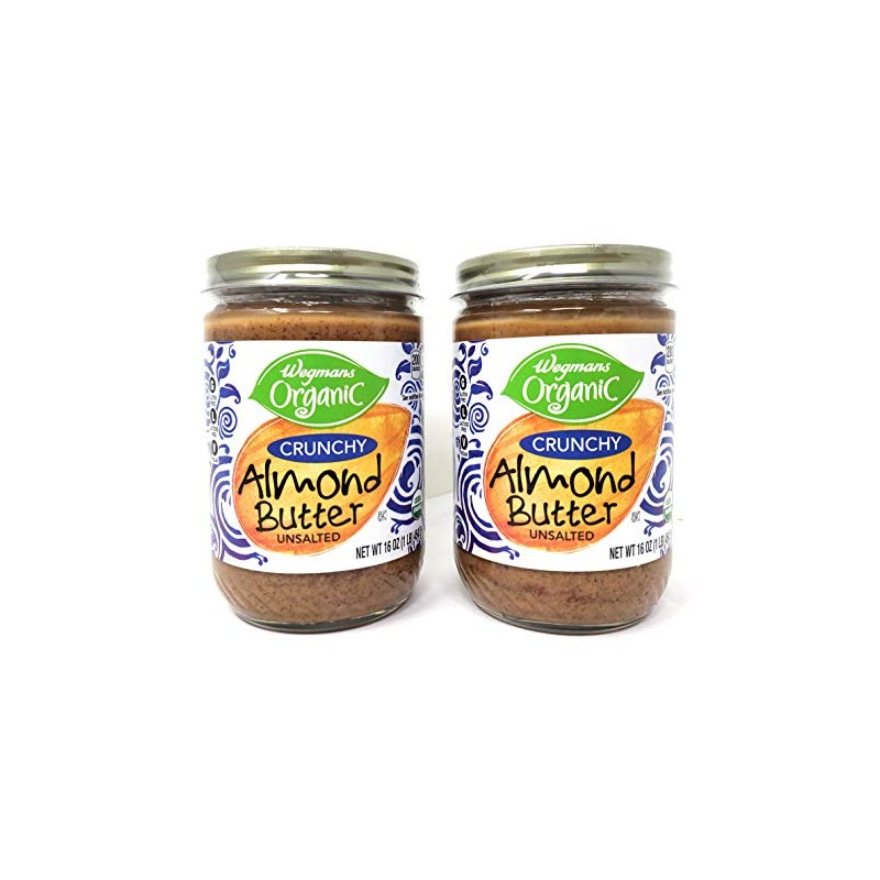 Wegmans Organic Crunchy Almond Butter (2 Pack, Total of 32oz)