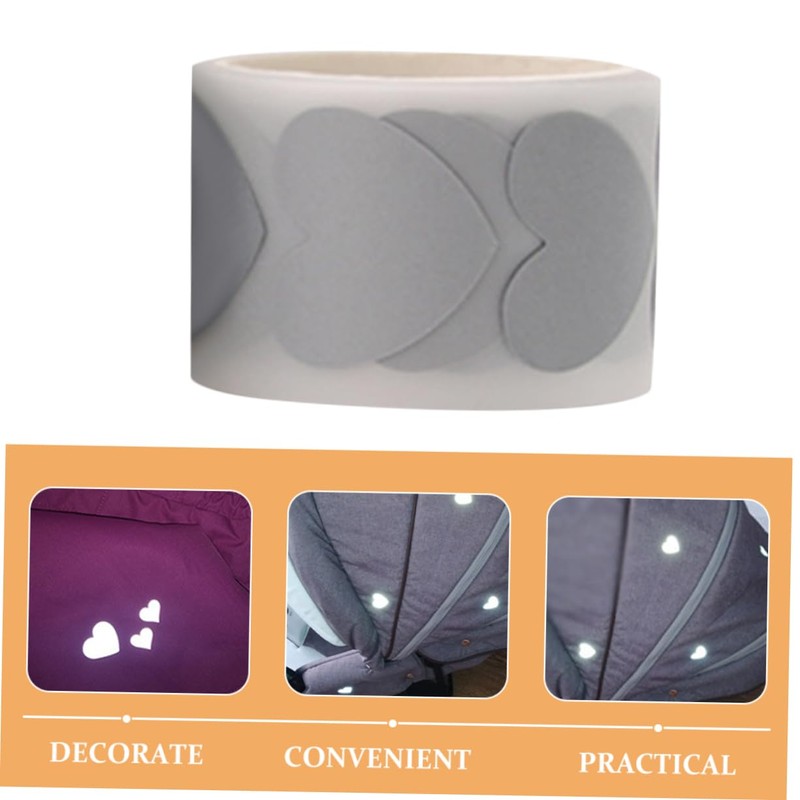 DOITOOL 1 Roll Reflective Heart Pattern Iron Heat Transfer Vinyl