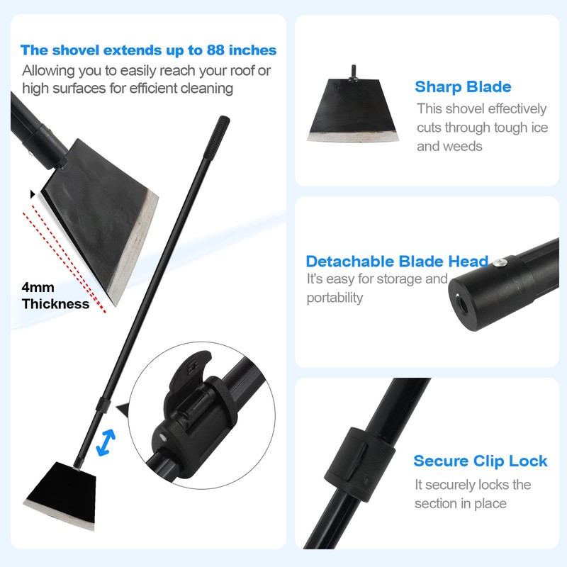 Smarkey Floor Scraper, Garden Shovel Scraper, Paint Remove Tool for