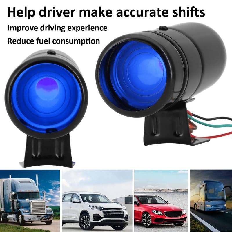 LKRXW Tacho Gauge Shift Light Car Adjustable Tachometer Shift Alarm