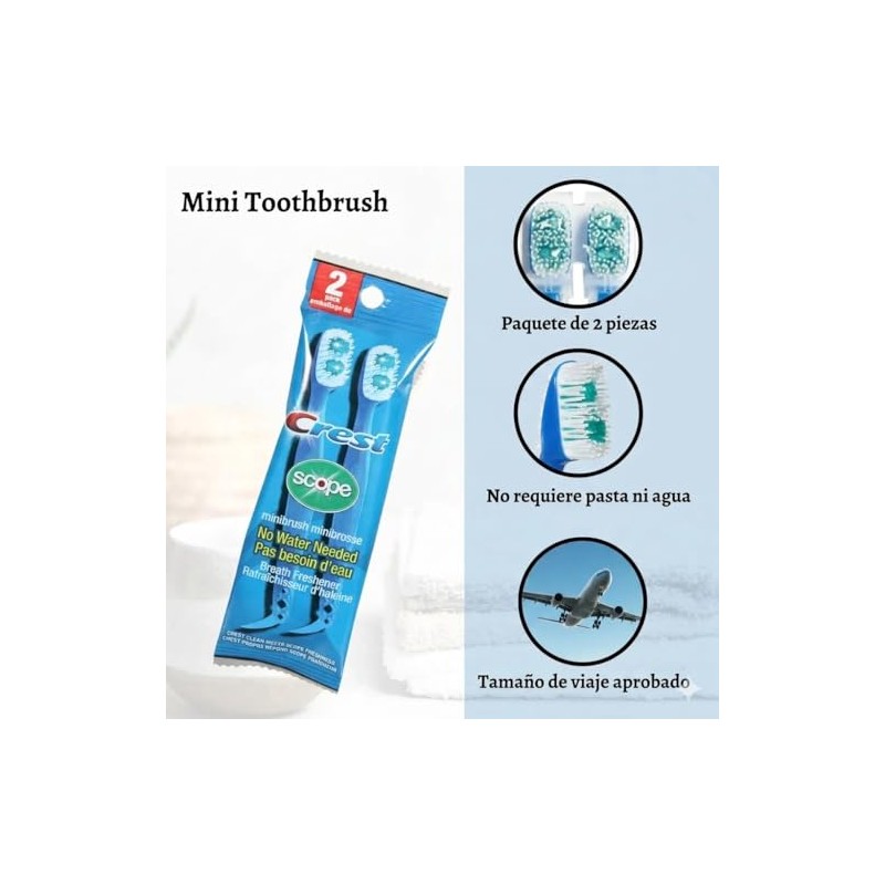 Scope Outlast Minibrush, Long Lasting Mint, Set of 2