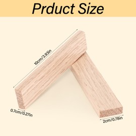 Pavlleen Pack of 30 Craft Wood Blocks, Craft Wood without Tape, Oak Wood Craft Blocks, Wooden Building Blocks, Craft Blocks, 100 x 20 x 7 mm, Wooden Blocks, for DIY Projects, Decoration and Building