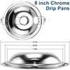 4 Pack GE68C Chrome 2 x 6inch, 2 x 8inch