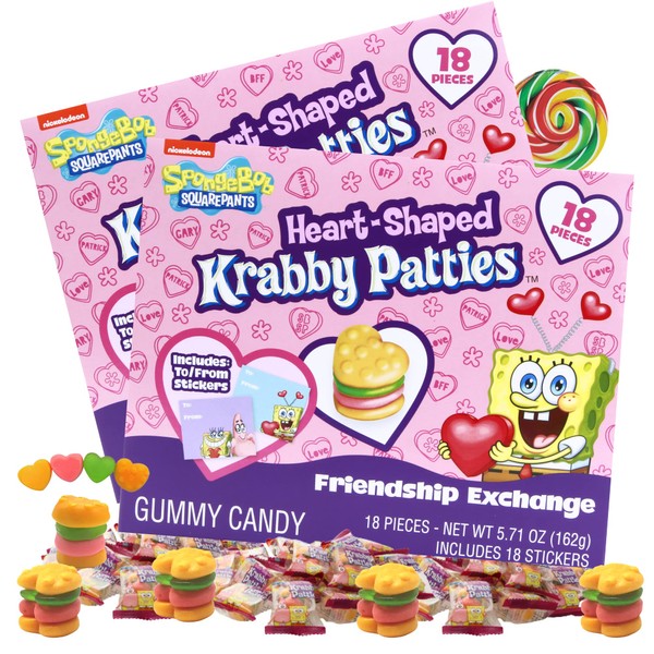 Valentine's Day 2024 SpongeBob SquarePants Krabby Patties Exchange Box, Individually