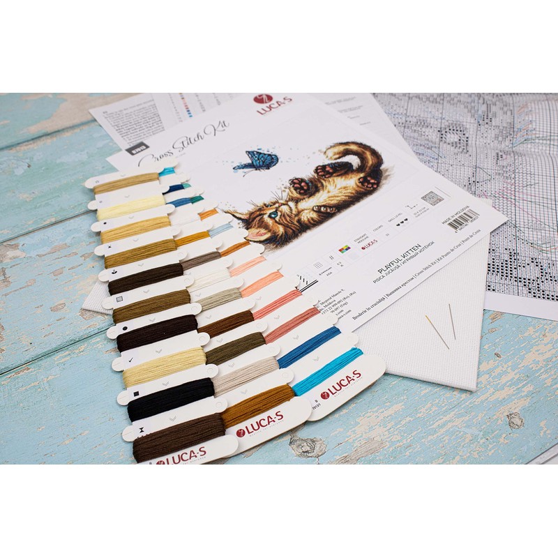 Cross Stitch Kit Luca-S - Playful Kitten B7013