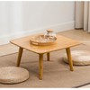 Square Tatami Table, Bamboo Coffee Table for Living Room Bedroom