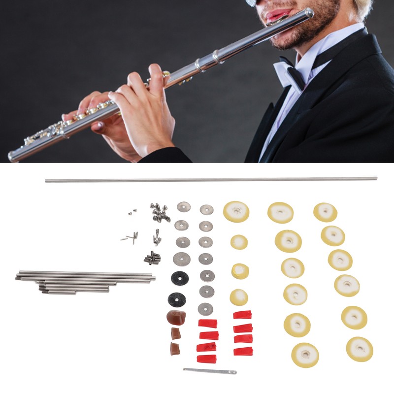 Flute Repair Kit Pads DIY Maintenance Tools Set Musical Instrument