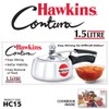 Hawkins HC15 Contura 1.5-Liter Pressure Cooker, Small, Aluminum, Silver