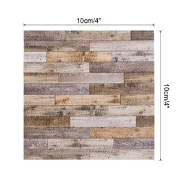 MECCANIXITY Dollhouse Floorboards 4 x 4 Inch Gray Rectangle Dollhouse Wallpaper and Flooring for Dollhouse Accessories 2 Pcs