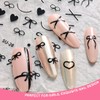 LQIOACU Pack of 5 Nail Stickers Bow Tie Nail Stickers