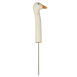 Tangoo Small Ceramic Goose Midi White with Metal Pin Approx. 14 cm High