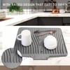 Silicone Dish Drying Mat for Kitchen Counter, Dish Drying Pad