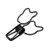 100Pcs Binder Clips Cute Bear Hollow Strong Clamping Force Metal