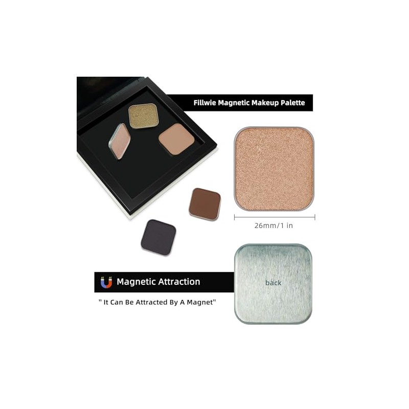 Fillwie Magnetic Single Matte Eyeshadow with Metal Pan, Eyeliner Powder
