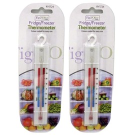 2 Pack Fridge Freezer Thermometer Temperature Checker Hanging Hook Kitchen
