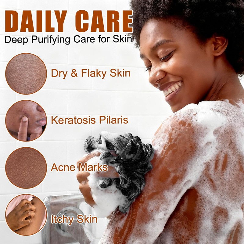 Homgaty African Net Sponge 2 Pack - Exfoliating Bath Sponge