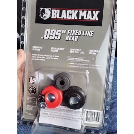 Black Max .095-inch Fixed Line Trimmer Head with Replacement Line