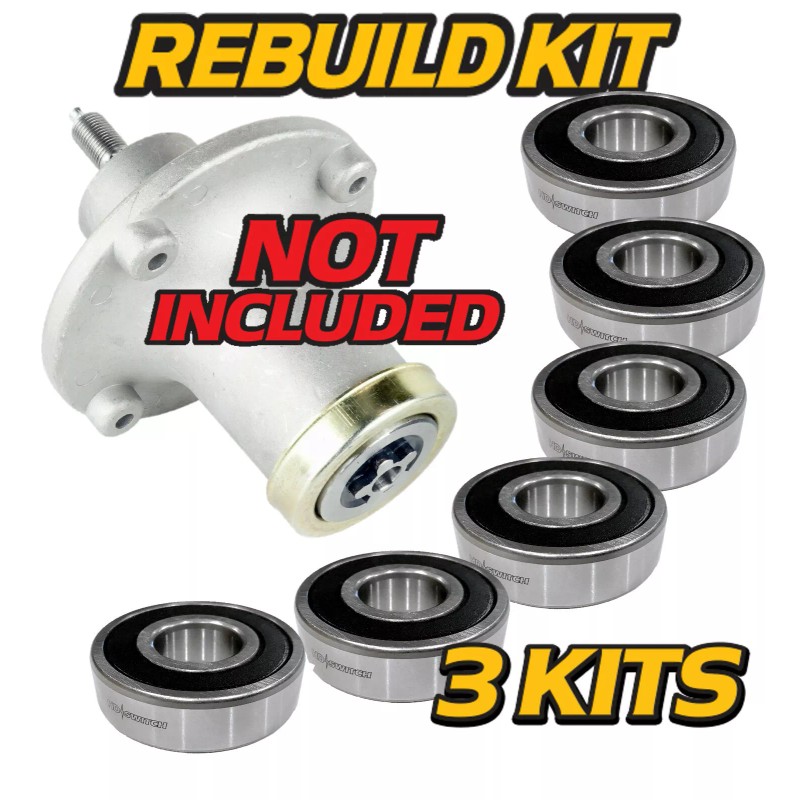 HD Switch 3 Spindle Mandrel Rebuild Kits fits Husqvarna 539112170