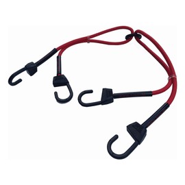 toso TPF02X-75 Elastic Tie Down Strap Cross Design with Special Hooks and Edge Protection, Length of Each Strap: 75 cm