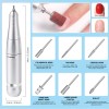 Professional Portable Stainless Steel Nail Drill File Buffers 45000 RPM