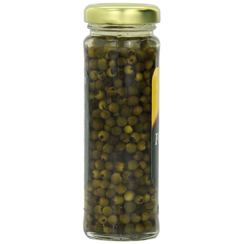 Roland Foods Green Peppercorns in Vinegar, Specialty Imported Food, 3.55